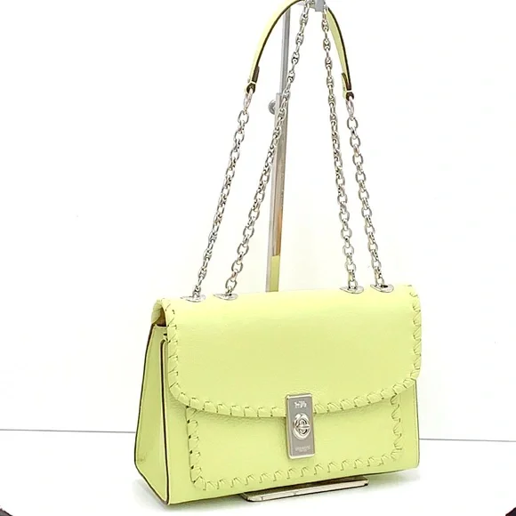 COACH NWT Lane Shoulder Bag With Whipstitch COLOR:
Silver/Pale Lime - Picture 2 of 16